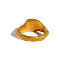A Roman Gold and Green Glass Finger Ring