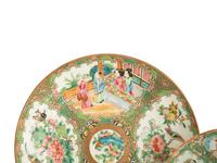 A Group of Chinese Rose Medallion Porcelain Articles