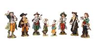 A Group of Eight Capo-di-Monte Porcelain Figures Height of tallest 7 1/4 inches. — 19TH CENTURY