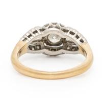 Diamond, Platinum, and Yellow Gold Ring