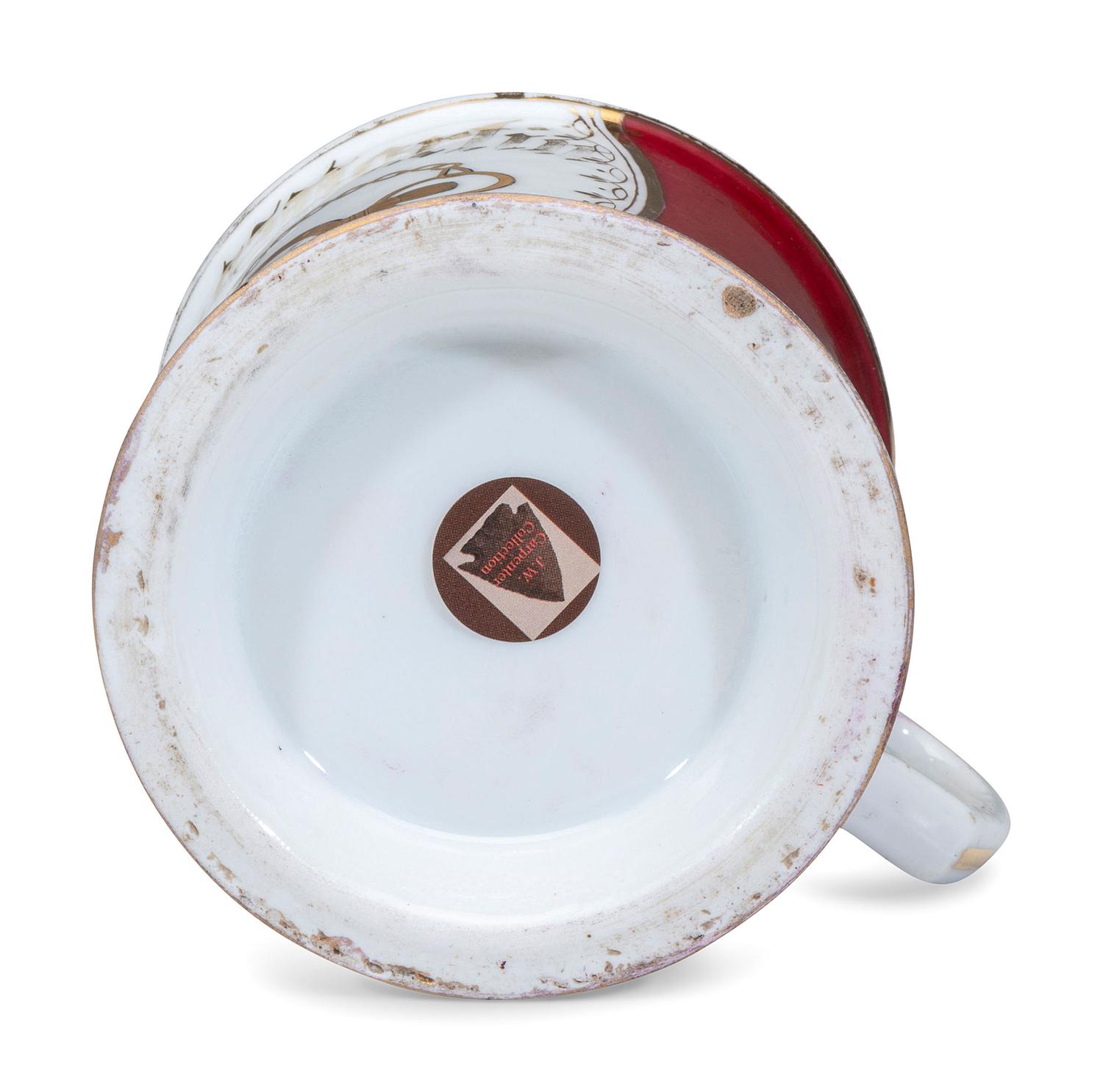 A Watchmaker's Porcelain Occupational Shaving Mug