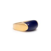 BULGARI, YELLOW GOLD AND LAPIS LAZULI RING