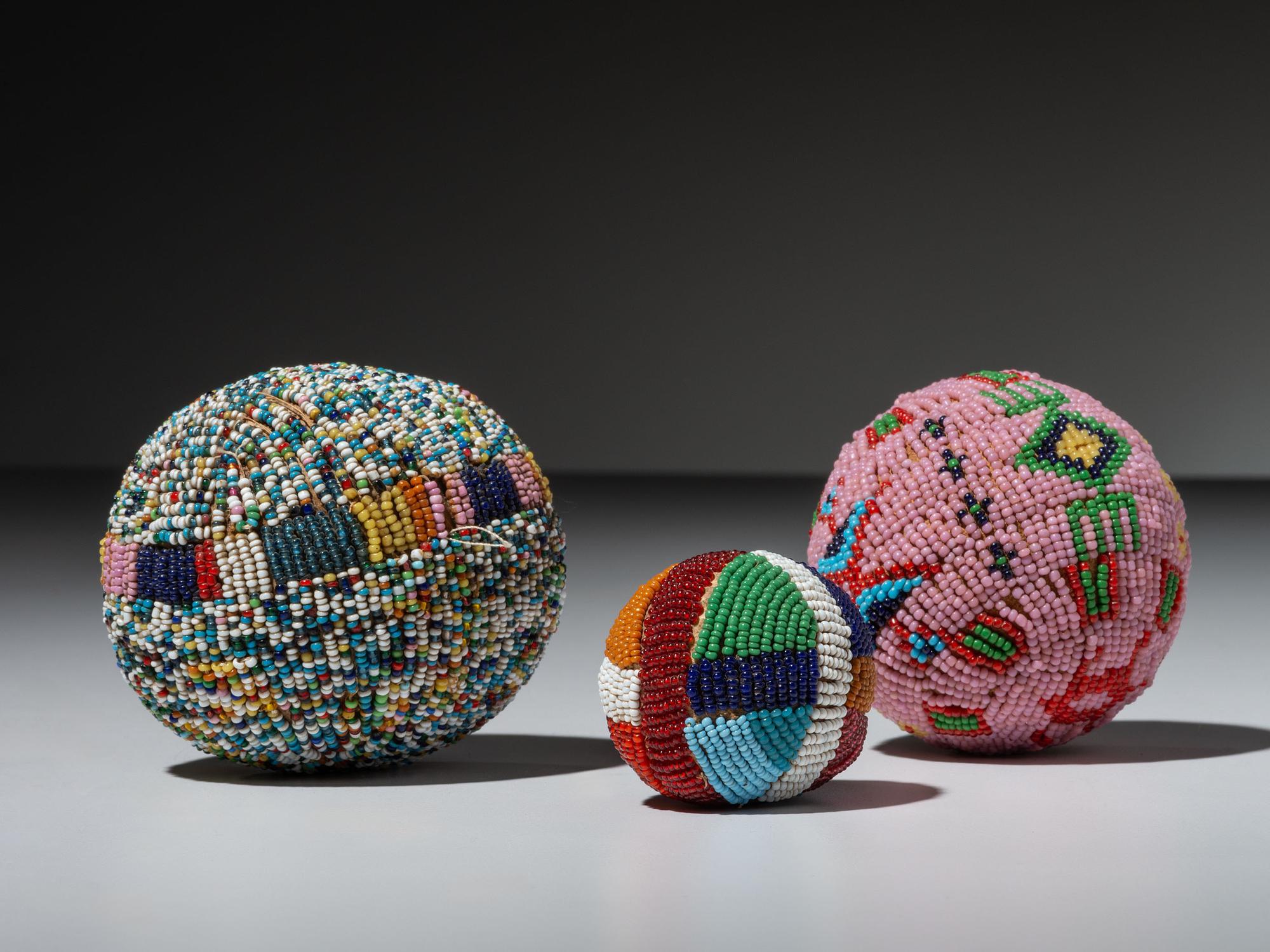 Sioux Beaded Game Balls