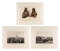 Karl Bodmer (Swiss/French 1809-1893), Set of Three Prints