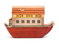 A Large Noah’s Ark with Lift-Off Cover and Large Number of Paired Animals