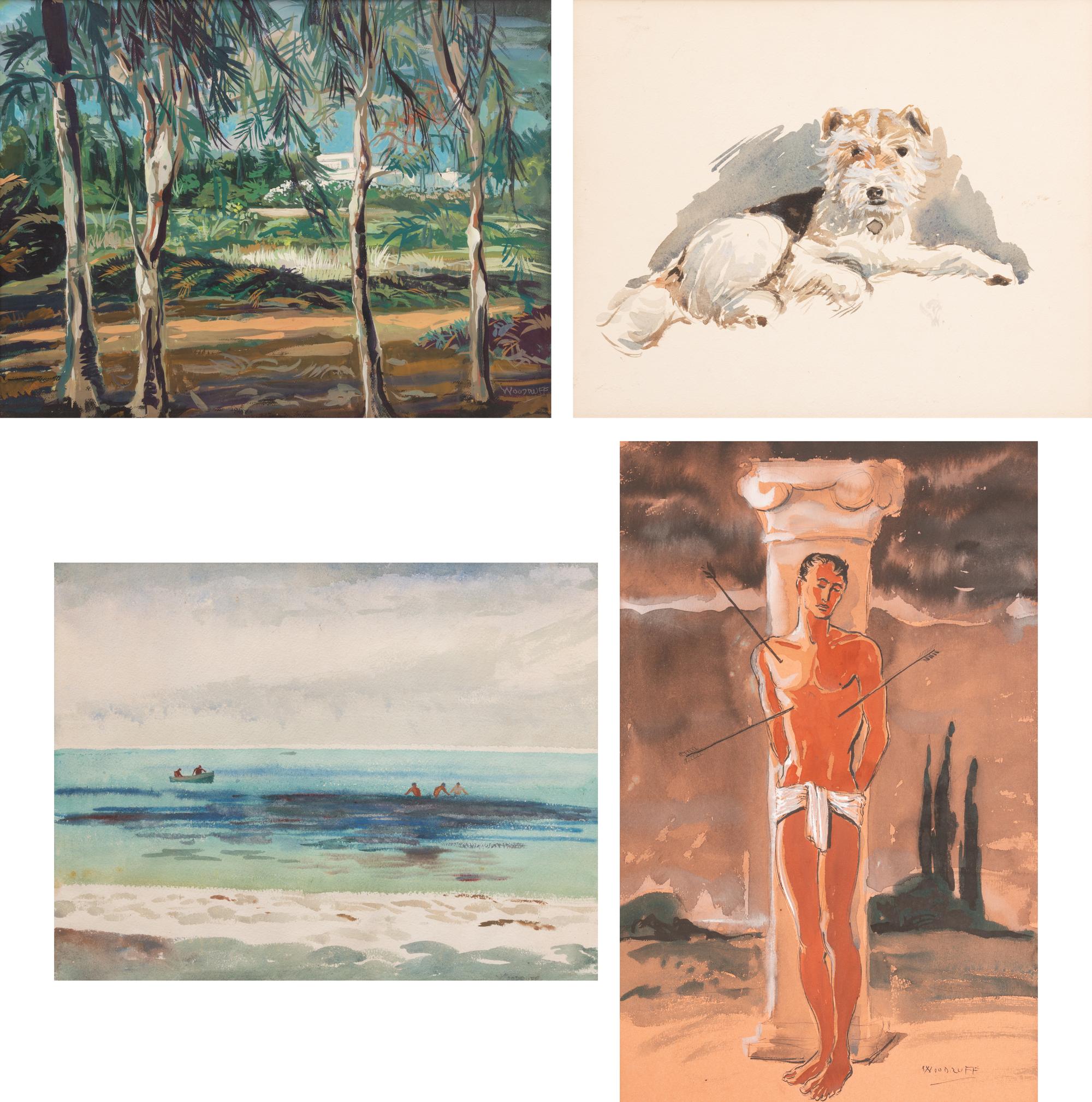 A Group of Four Watercolors