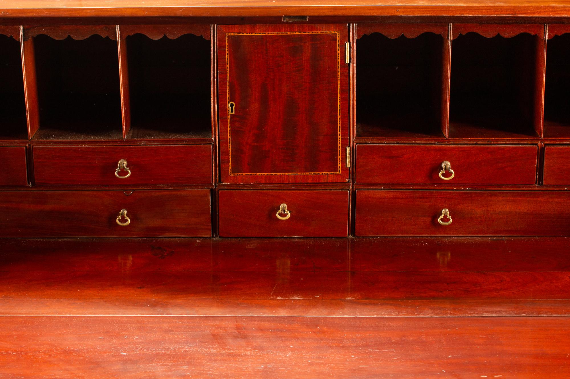 A George III Style Mahogany Slant Front Desk — 19TH/20TH CENTURY