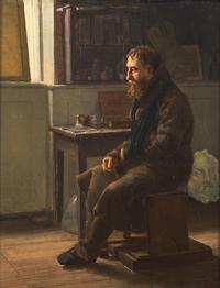 An Old Artist in His Studio