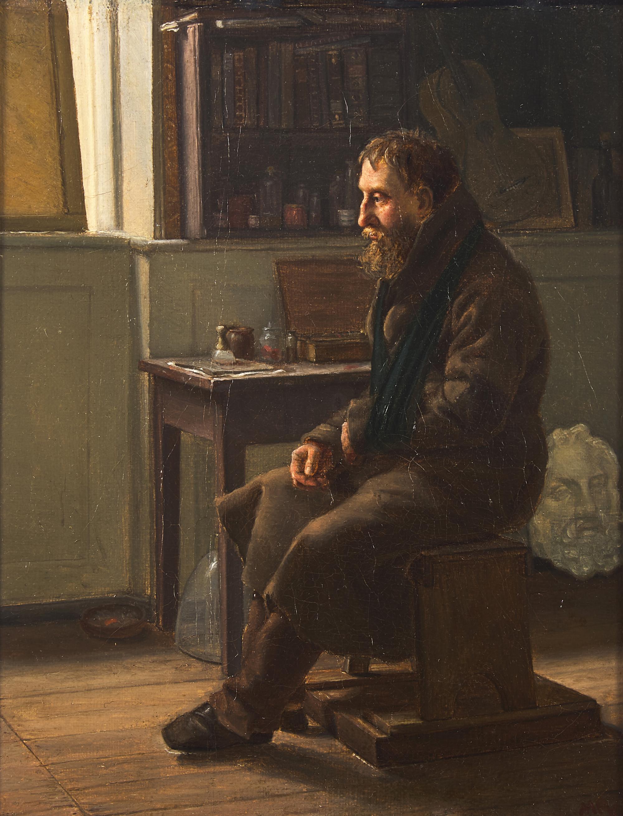 An Old Artist in His Studio