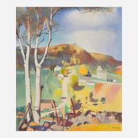 Lee Gatch (American, 1902-1968) Pastoral Landscape (Bucks County)