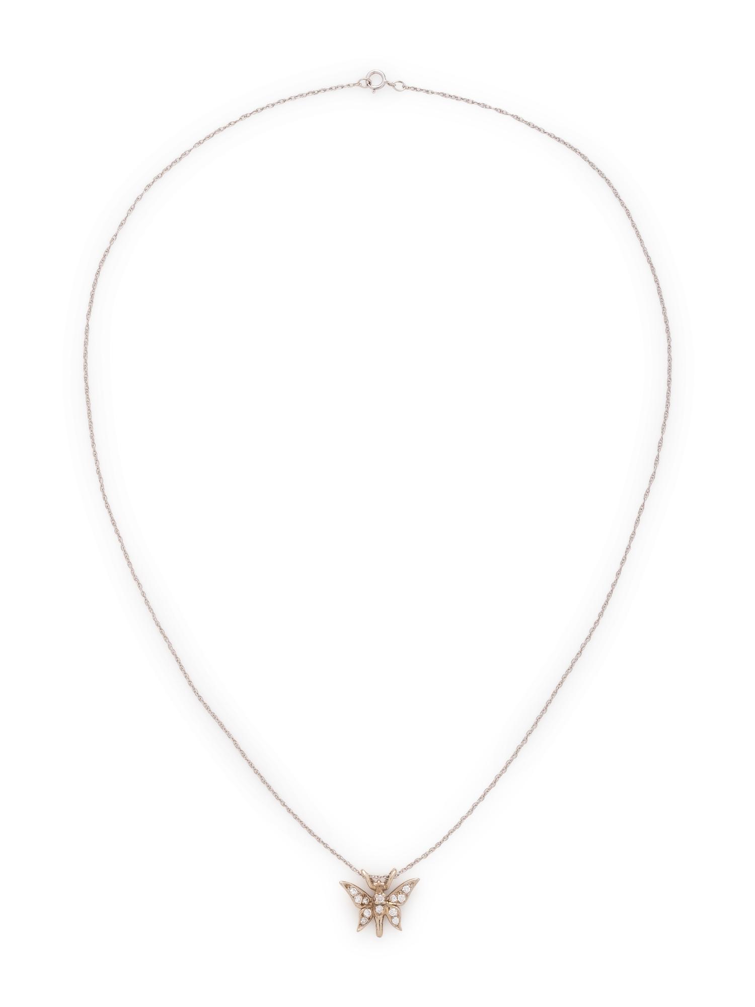 COLLECTION OF WHITE GOLD AND DIAMOND NECKLACES