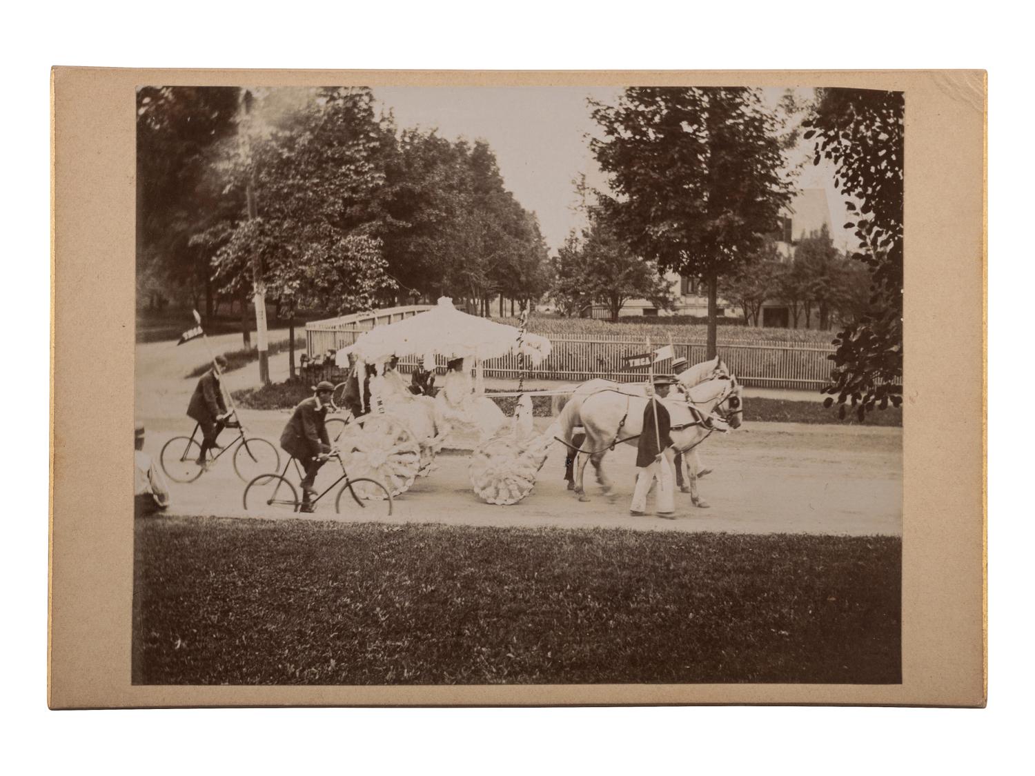 [EPHEMERA]. A group of 52 RPPCs & photographs of automobiles, bicycles, and motorbikes.