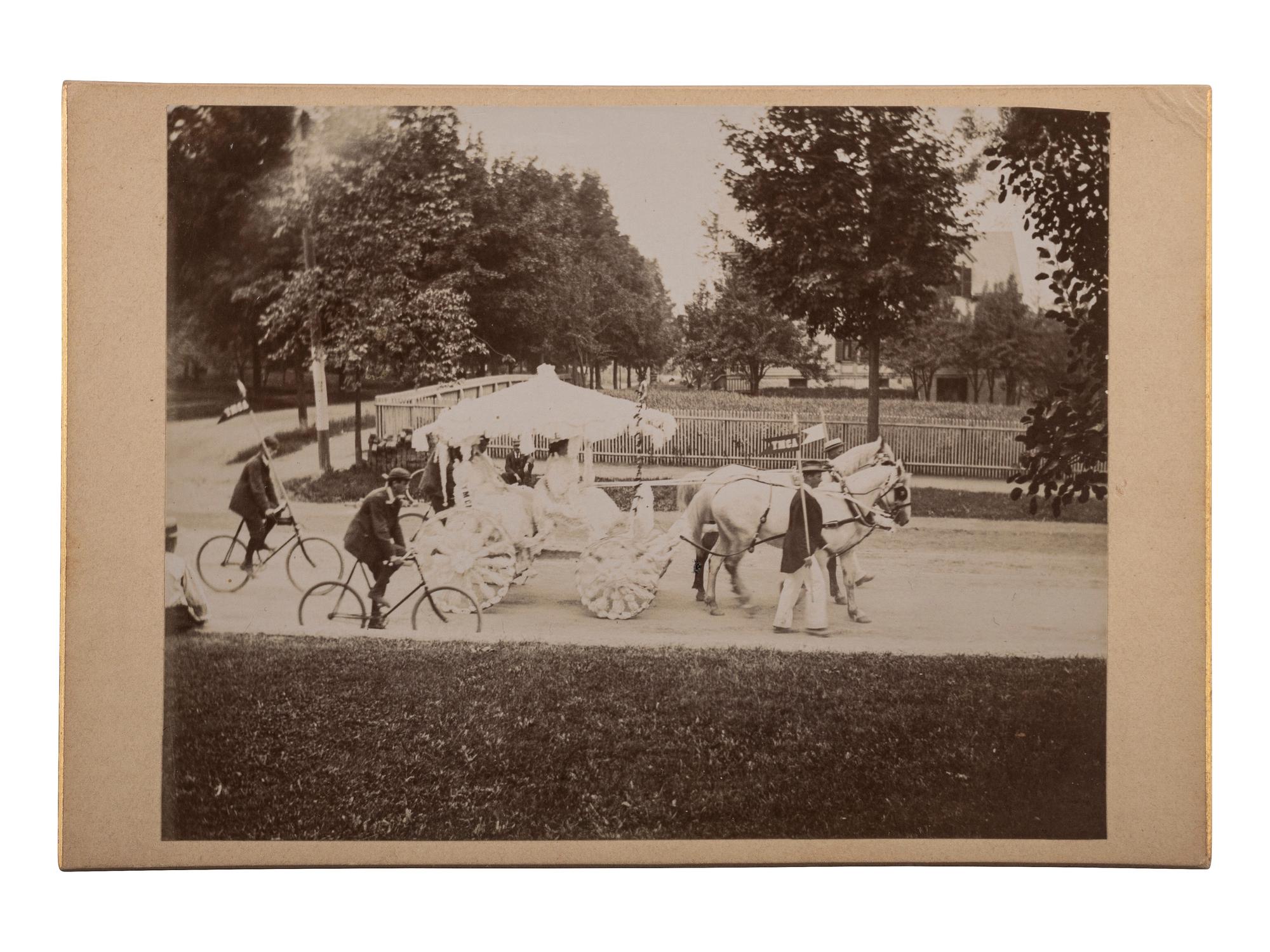 [EPHEMERA]. A group of 52 RPPCs & photographs of automobiles, bicycles, and motorbikes.