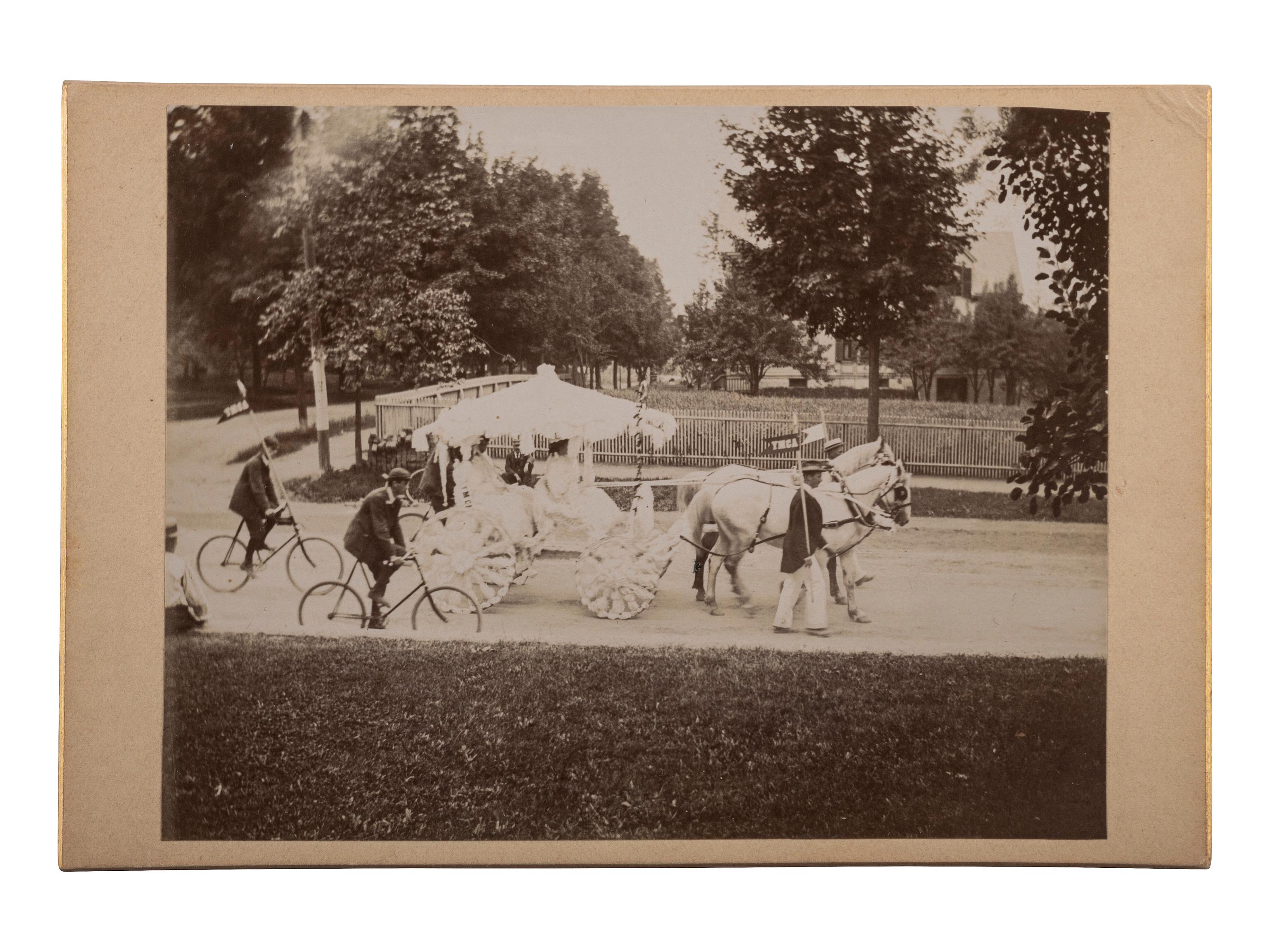 [EPHEMERA]. A group of 52 RPPCs & photographs of automobiles, bicycles, and motorbikes.