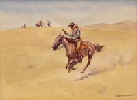 Three Works: Wild Horses Hunter , Outlaw Pursued and Attacked by the Cheyennes