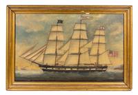 Two Associated Works, Michele Renault (French, 18th Century) and John Nelson Shanks (American, 1937–2015), Ship Erie of New York and Po