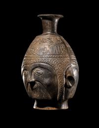 A Chimu-Inca Blackware Portrait Vessel