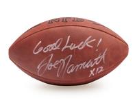 A Group of Signed Autograph Football Items Including Joe Namath