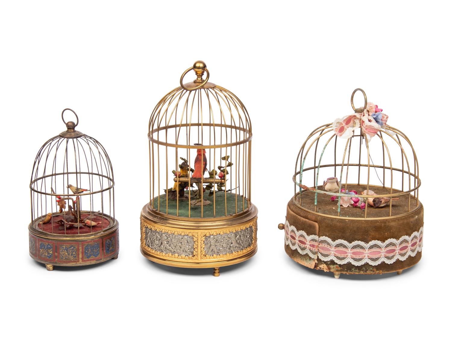 Three Singing Birdcage Automata