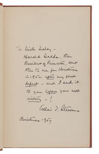 [CHICAGO] -- [DALEY, Richard J. (1902-1976), his copy]. WILSON, Woodrow (1856-1924). Leaders of Men . Princeton: Princeton University Press, 1952.