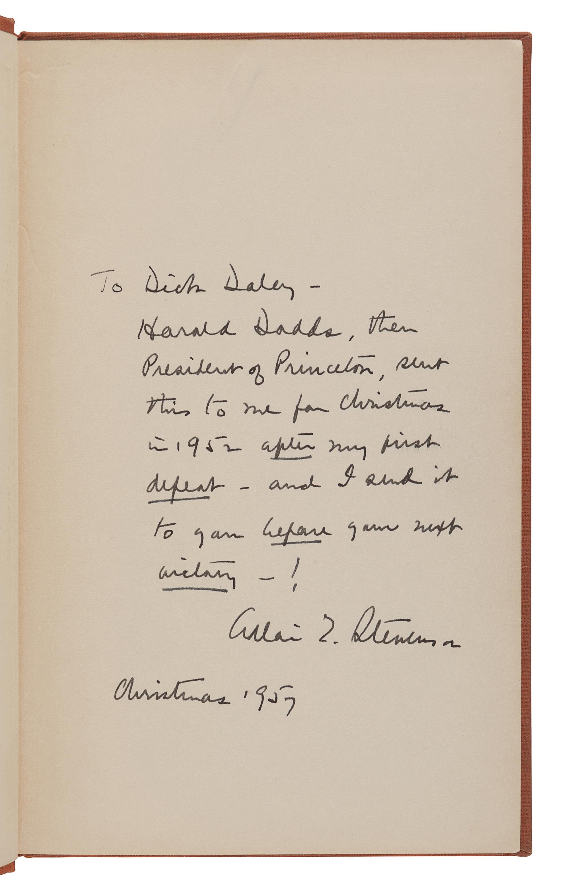 [CHICAGO] -- [DALEY, Richard J. (1902-1976), his copy]. WILSON, Woodrow (1856-1924). Leaders of Men . Princeton: Princeton University Press, 1952.