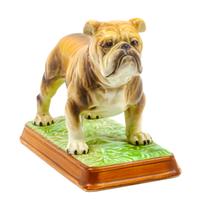A Mack Trucks Ceramic Bulldog Figure Width 8 1/2 inches.