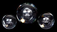 A Crystal Sculpture by Feleciano Bayar Diameter of largest 4 inches. — 20TH CENTURY