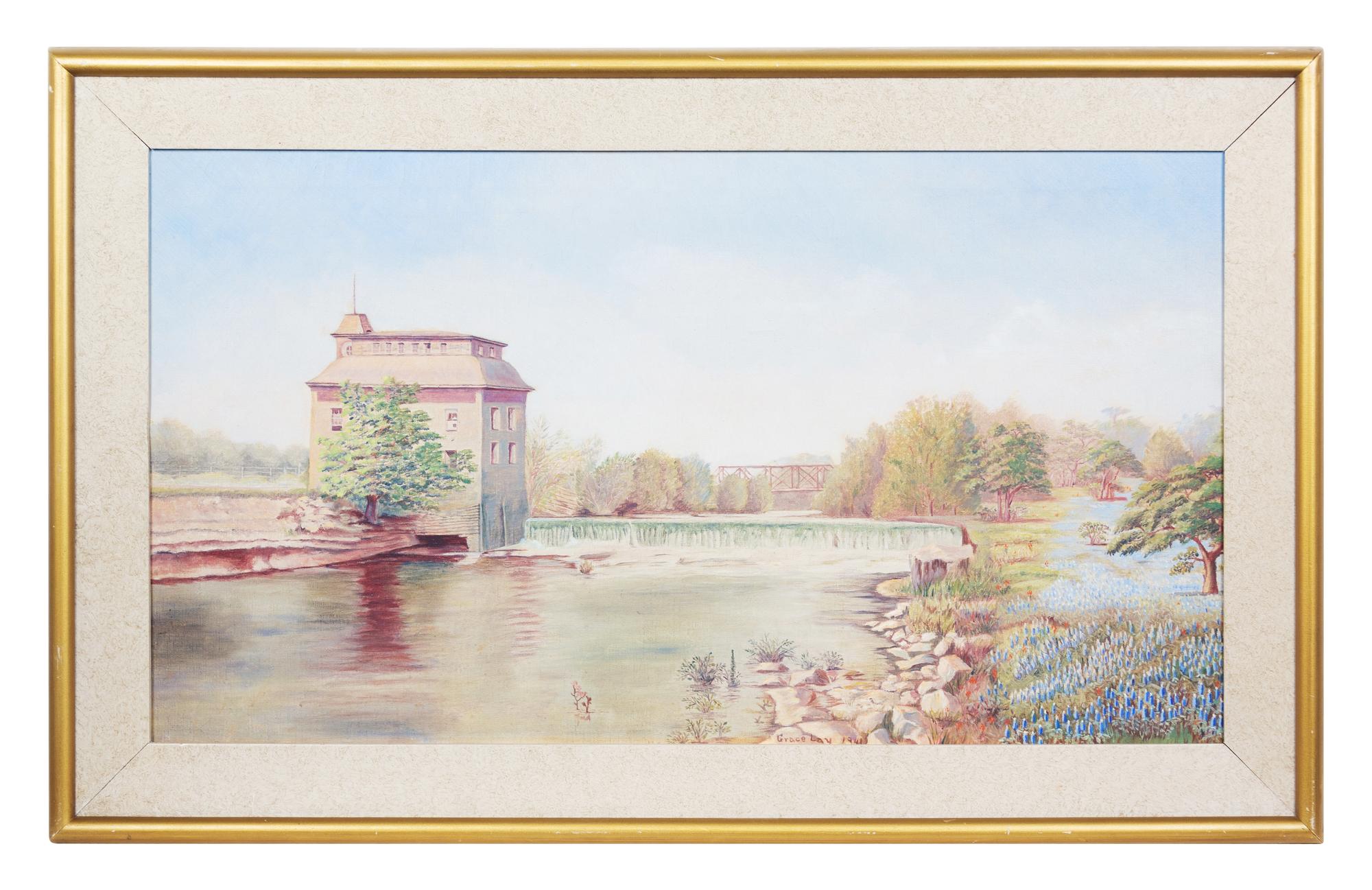 Grace Lay (20th century) The Old Mill on Bosque River with…