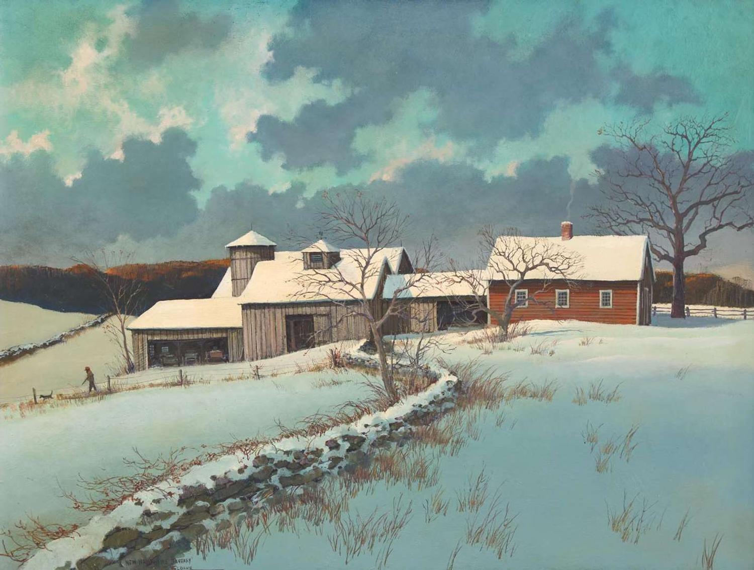 Eric Sloane (American, 1905-1985) - New Hampshire in January