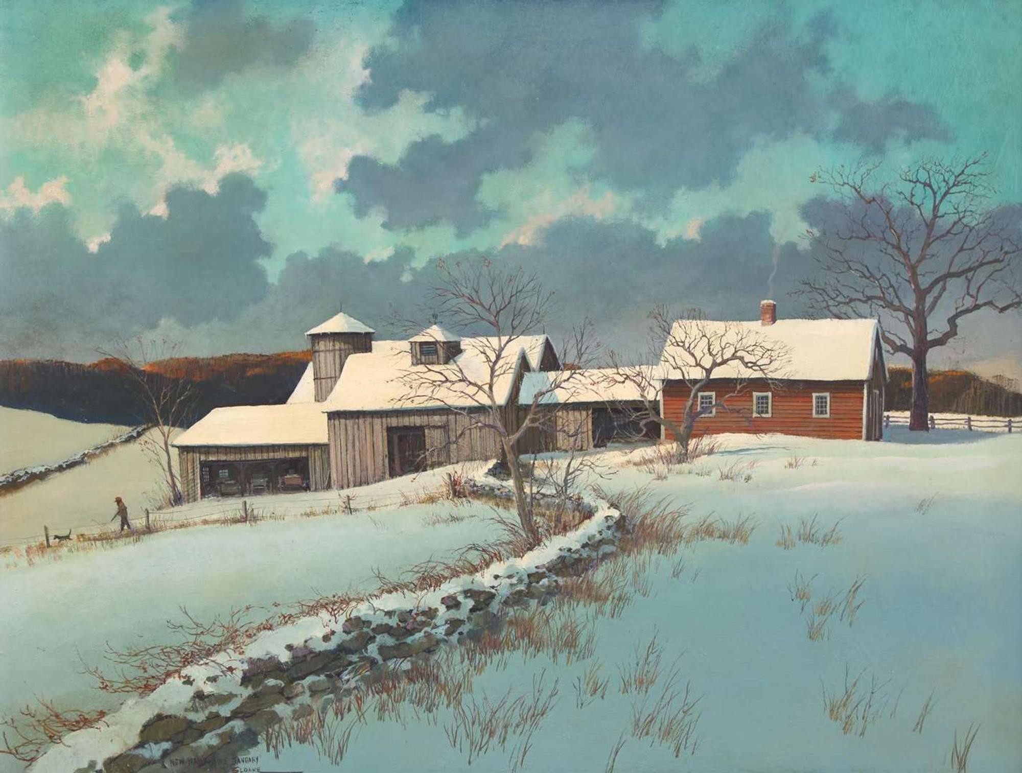 Eric Sloane (American, 1905-1985) - New Hampshire in January