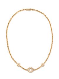 YELLOW GOLD AND DIAMOND NECKLACE