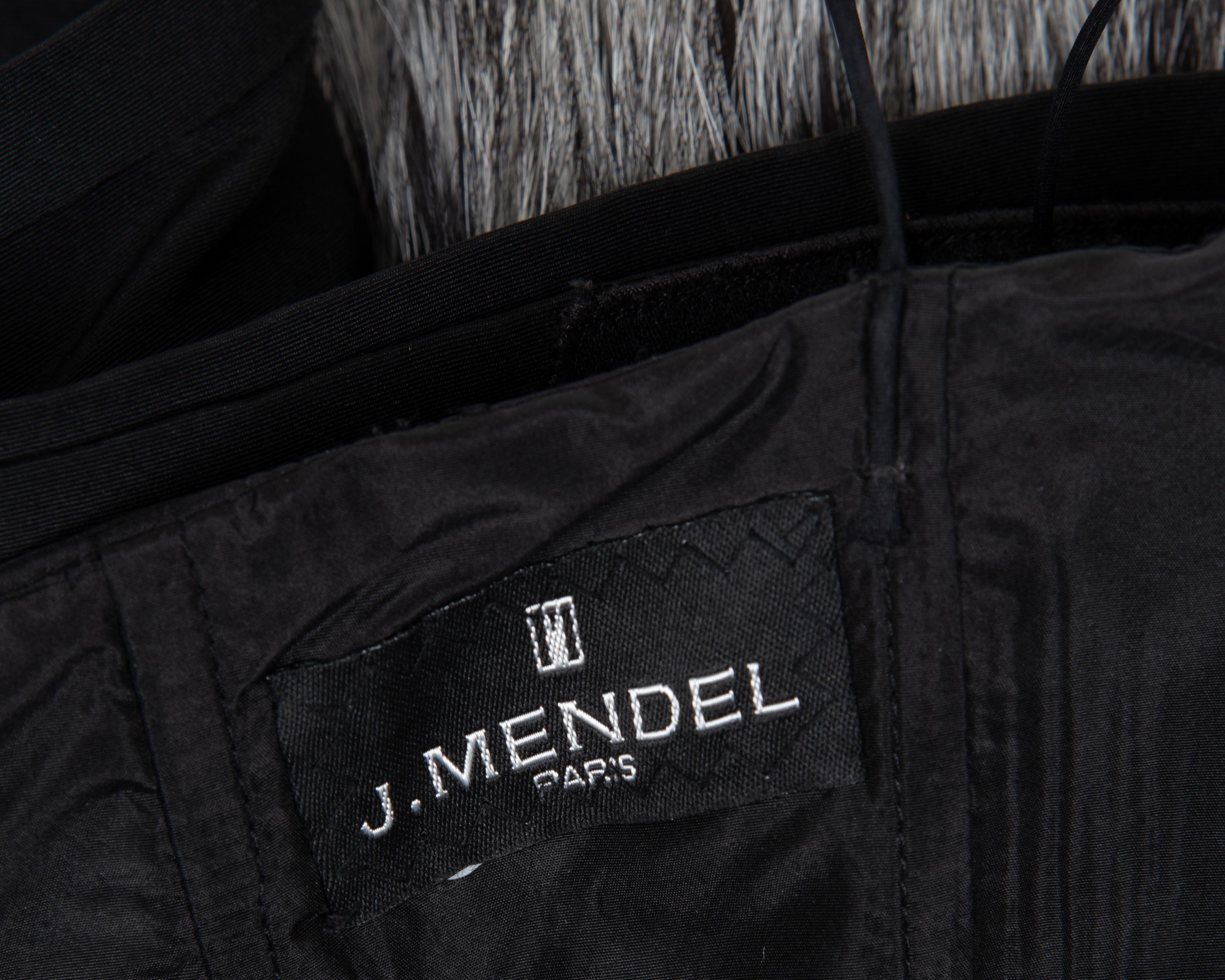 J. Mendel Cocktail Dress with Fox Fur Trim, 2000-10s