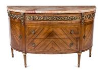 An Italian Gilt Metal Mounted Bookmatch Veneered Commode Height 35 x width 56 1/4 x depth 20 inches. — MID-20TH CENTURY