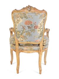 A Louis XV Style Carved and Painted Fauteuil — EARLY 19TH CENTURY