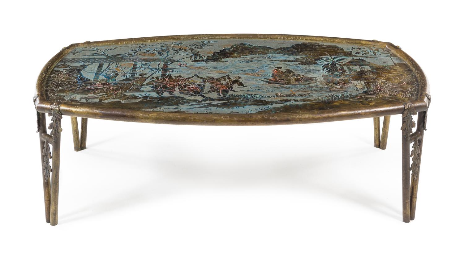 Philip & Kelvin LaVerne, (American, 1908-1988; b.1936), low table, c.1965