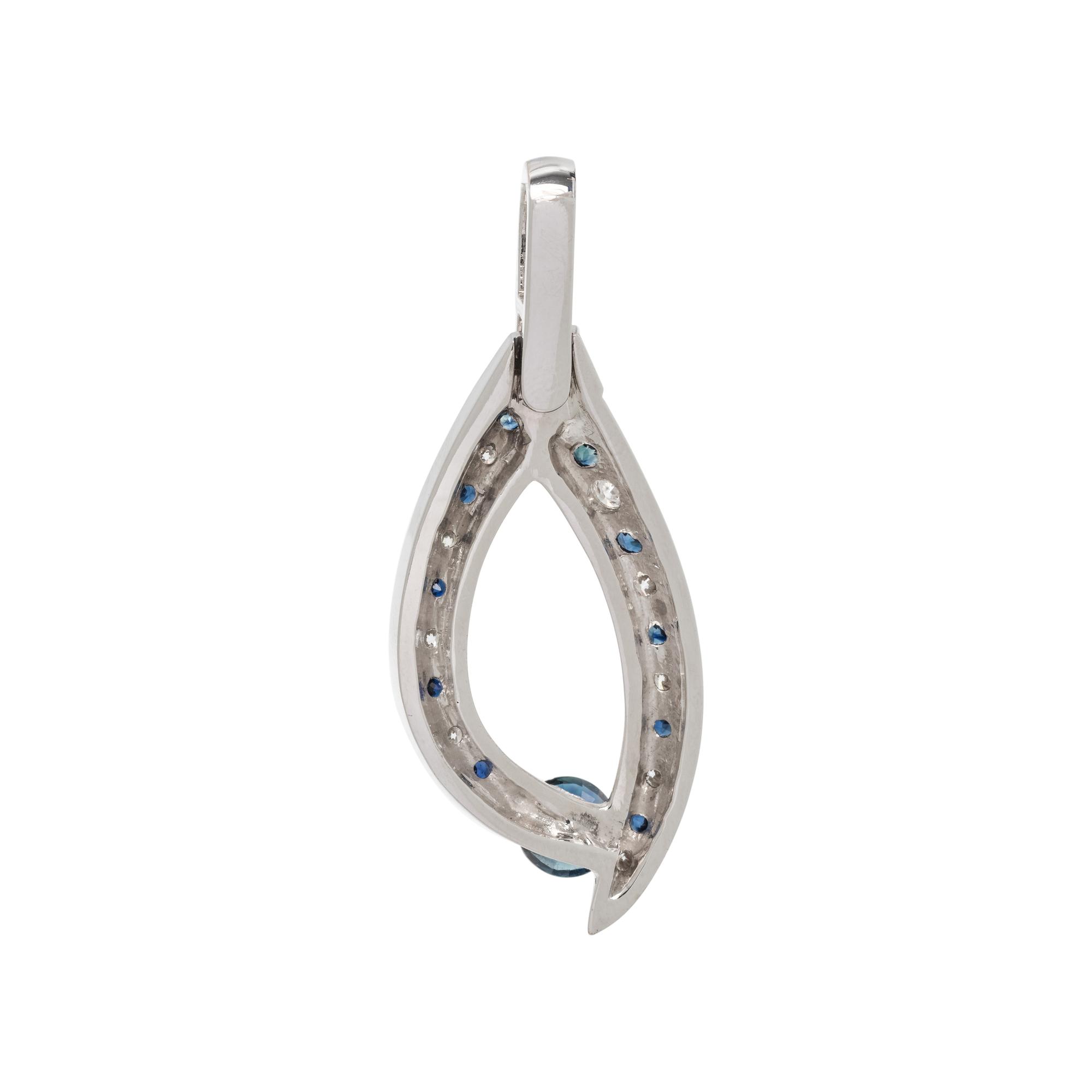 SAPPHIRE AND DIAMOND PENDANT