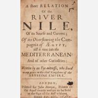 [Travel and Exploration] (Lobo, Jerónimo) A short Relation of the River Nile, of its Sourse and Current; Of its Overflowing the Campagnia of Ægypt, till it runs into the Mediterranean...