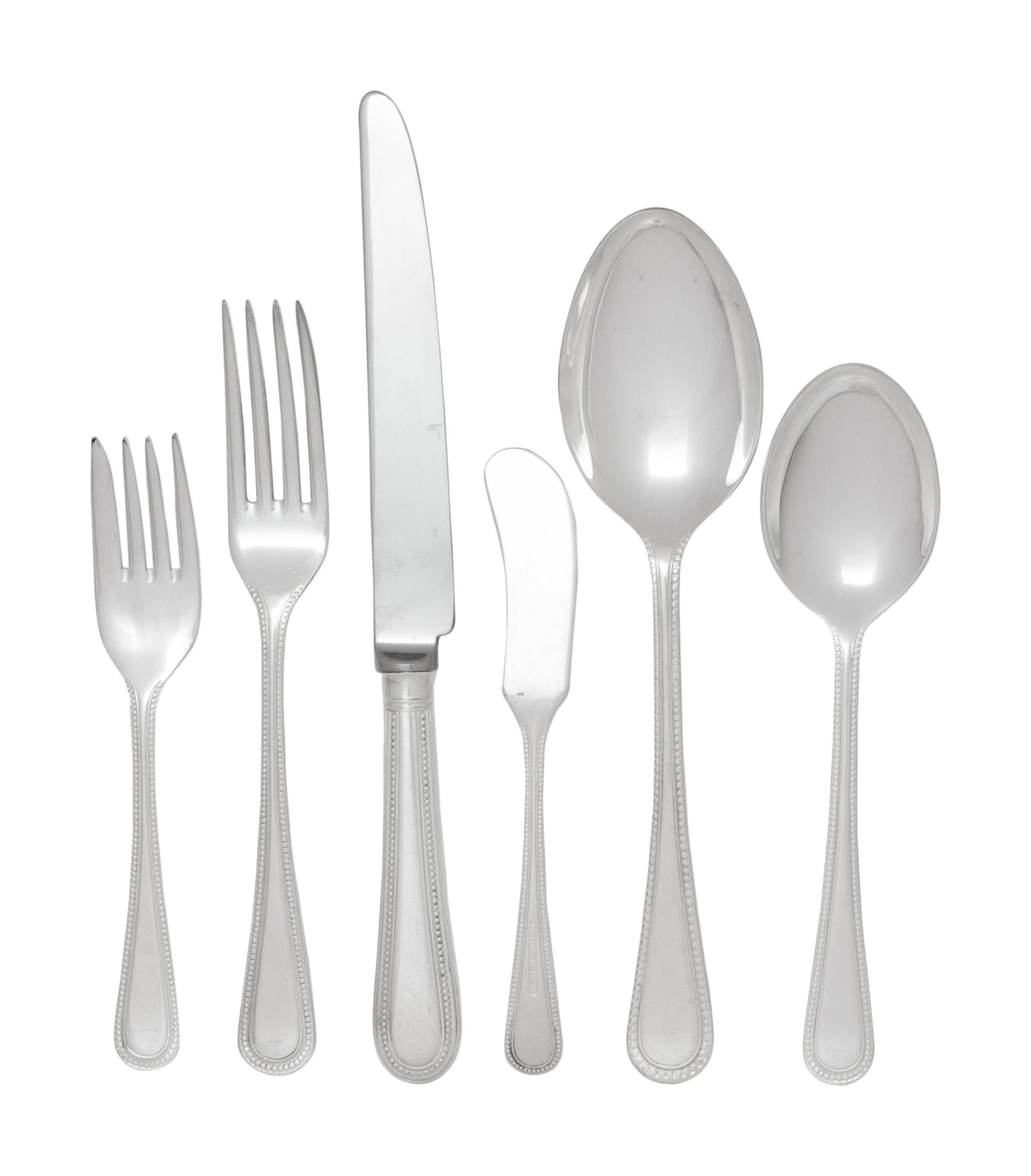 An English Silver-Plate Flatware Service