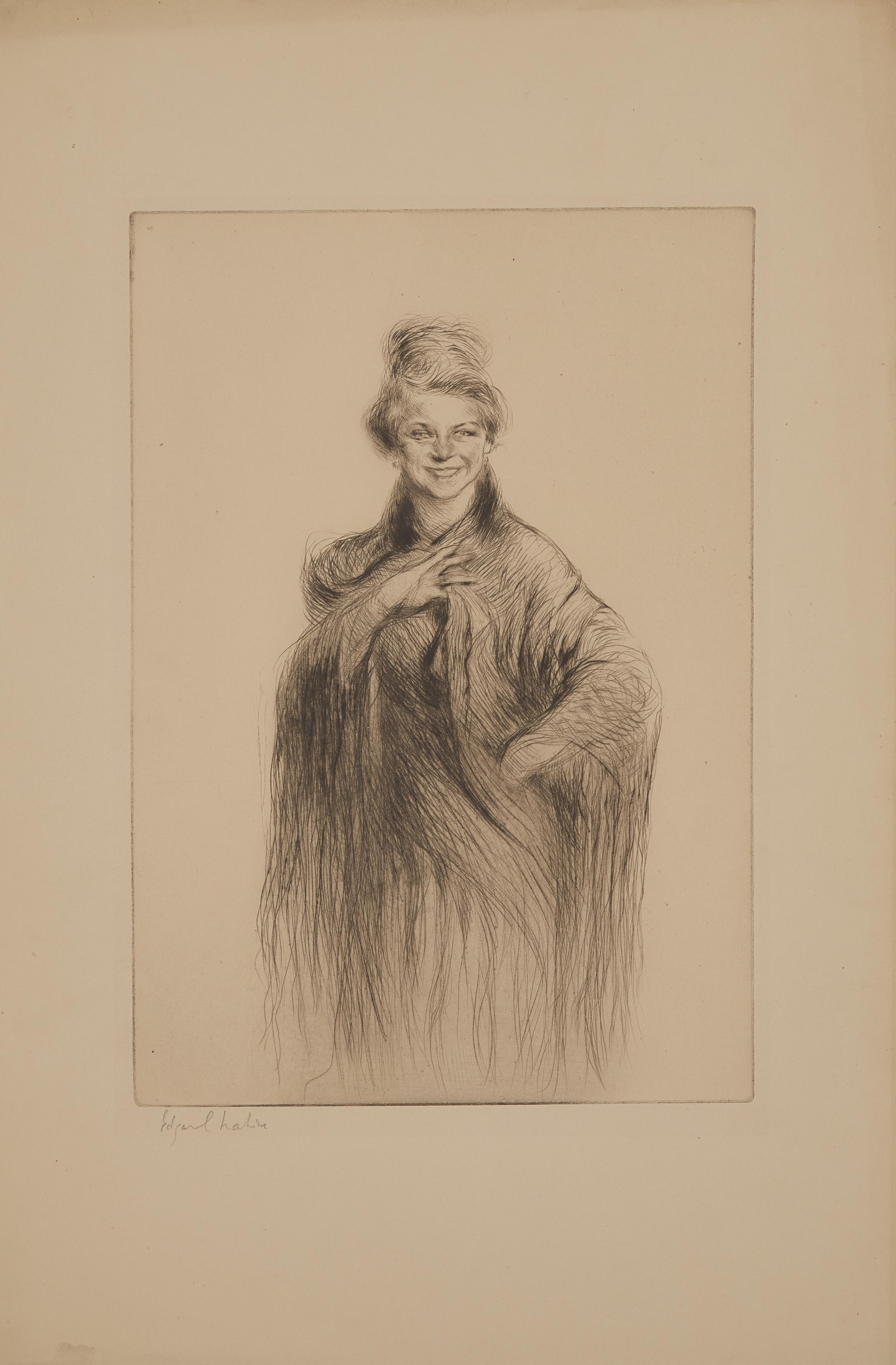 Edgar Chahine (French, 1874-1947) — Portrait of a Woman ; Together with Family Portrait (Two Works)
