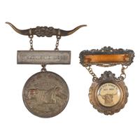 [WESTERN AMERICANA]. Early cattlemen badges from Kansas City and St. Louis.