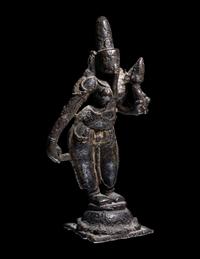 An Indian Bronze Figure of a Female Deity