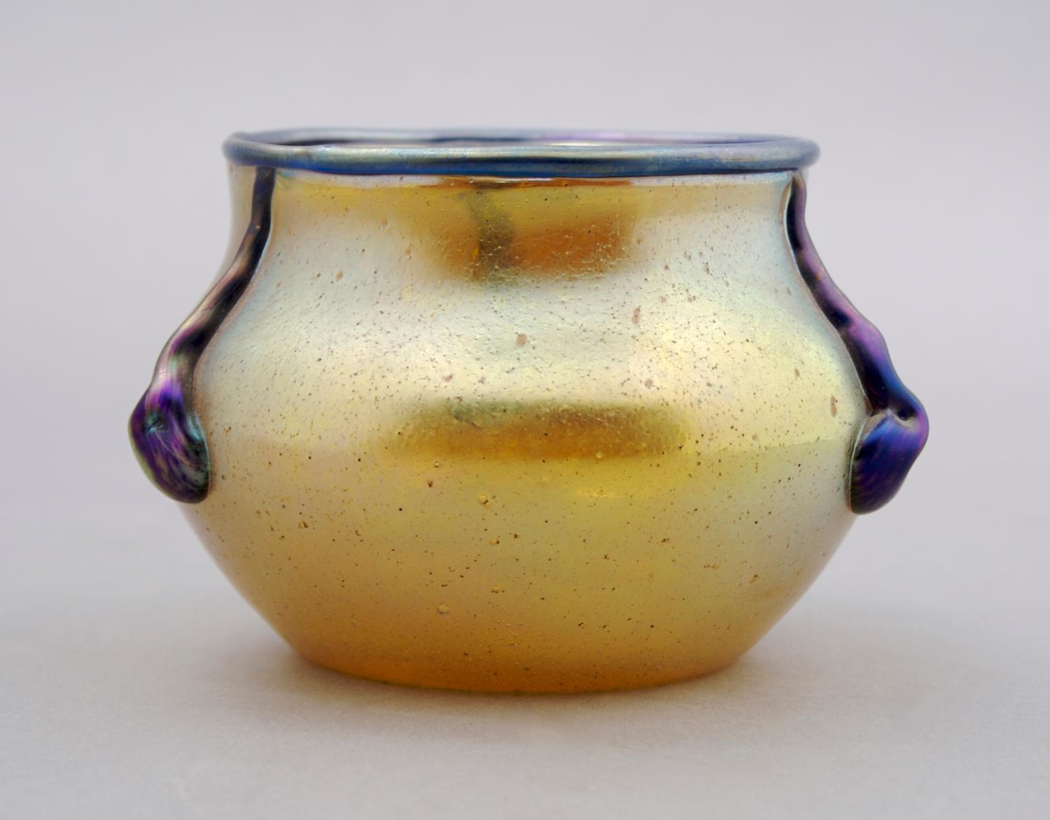 A Loetz Glass Vase, Height 2 3/4 inches.