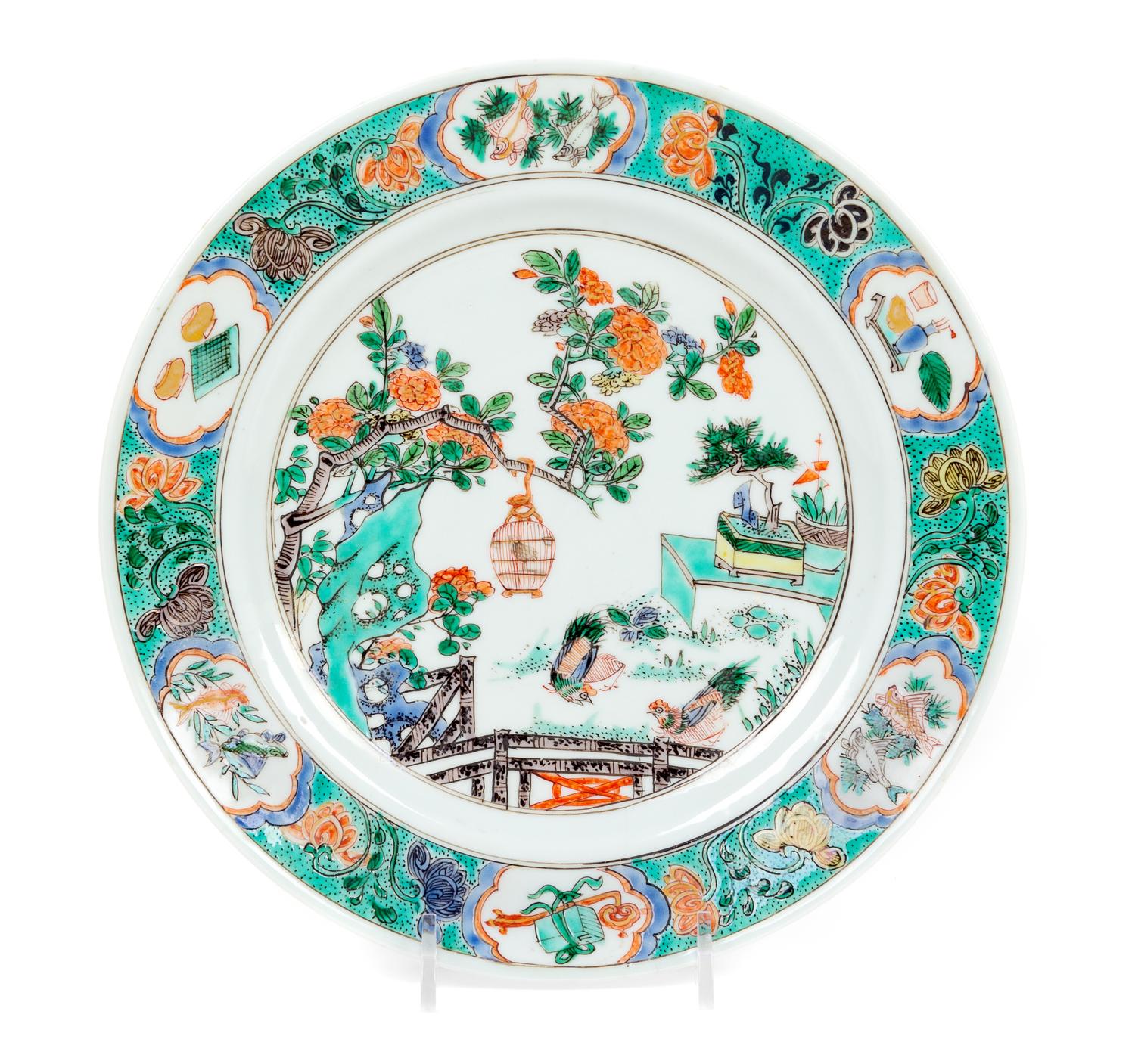 A Chinese Famille Verte Porcelain Plate