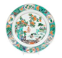 A Chinese Famille Verte Porcelain Plate