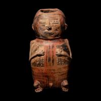 A Cauca Funerary Vessel in the Form of a Female Figure