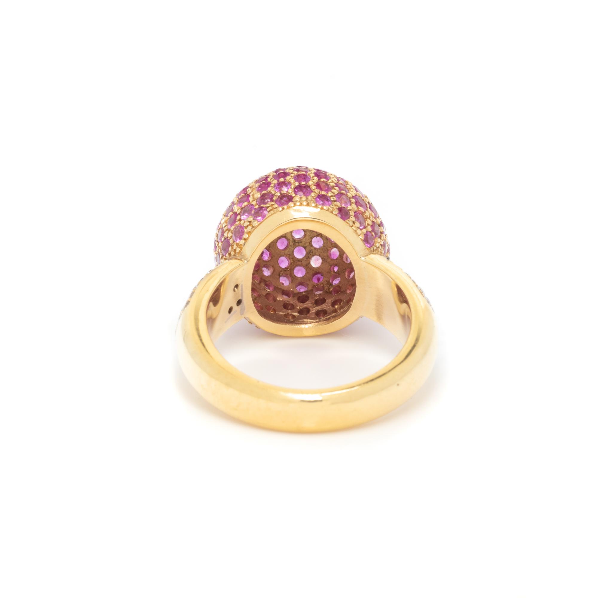 PINK SAPPHIRE AND DIAMOND RING