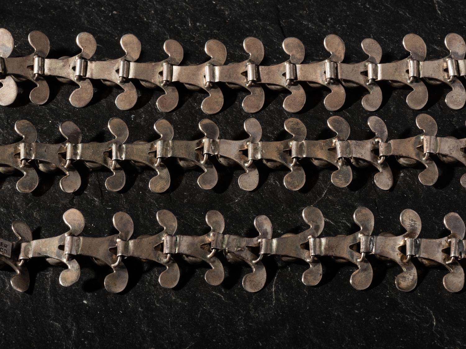 Taxco Silver and Amethyst Link Bracelets