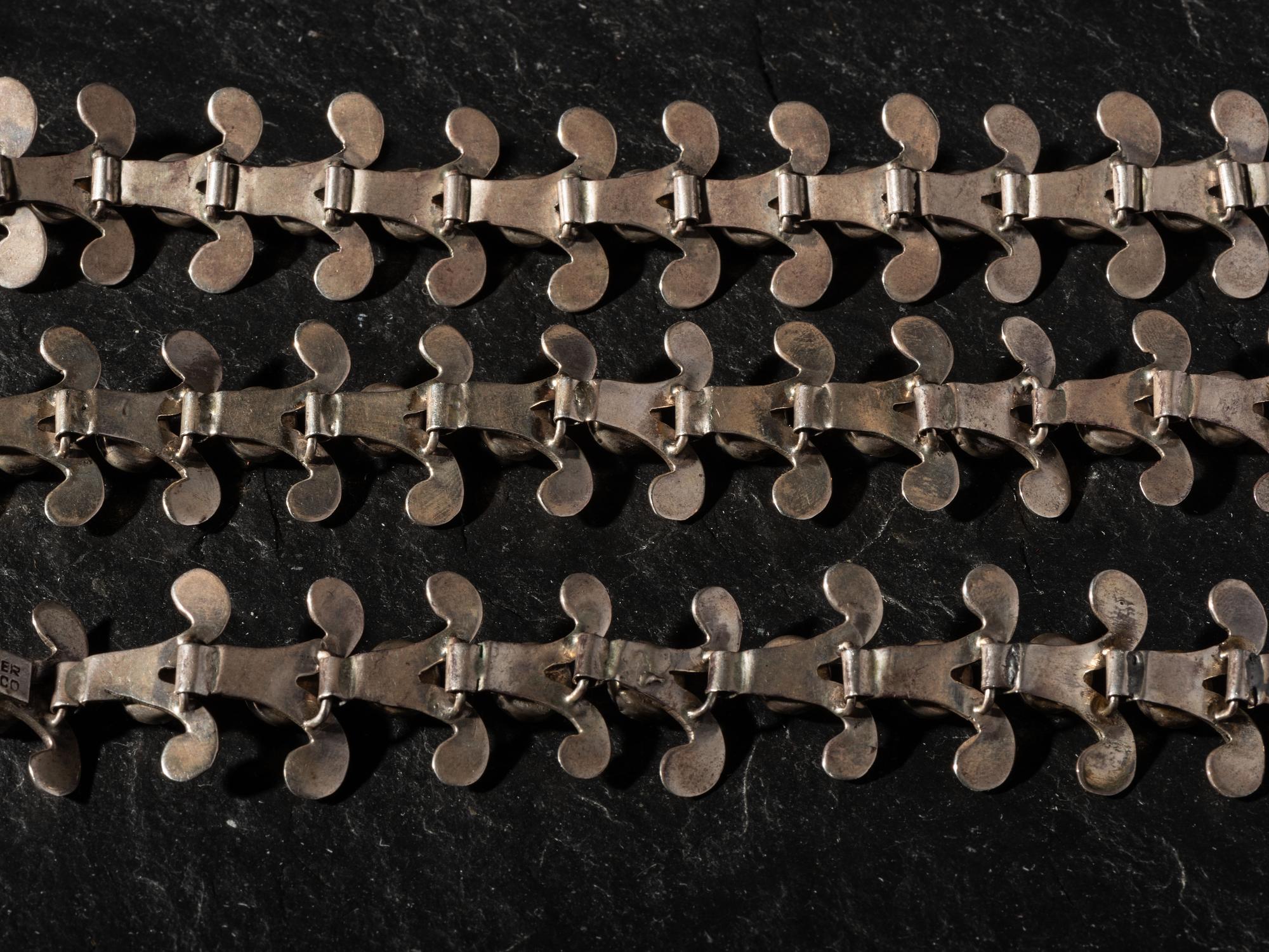 Taxco Silver and Amethyst Link Bracelets