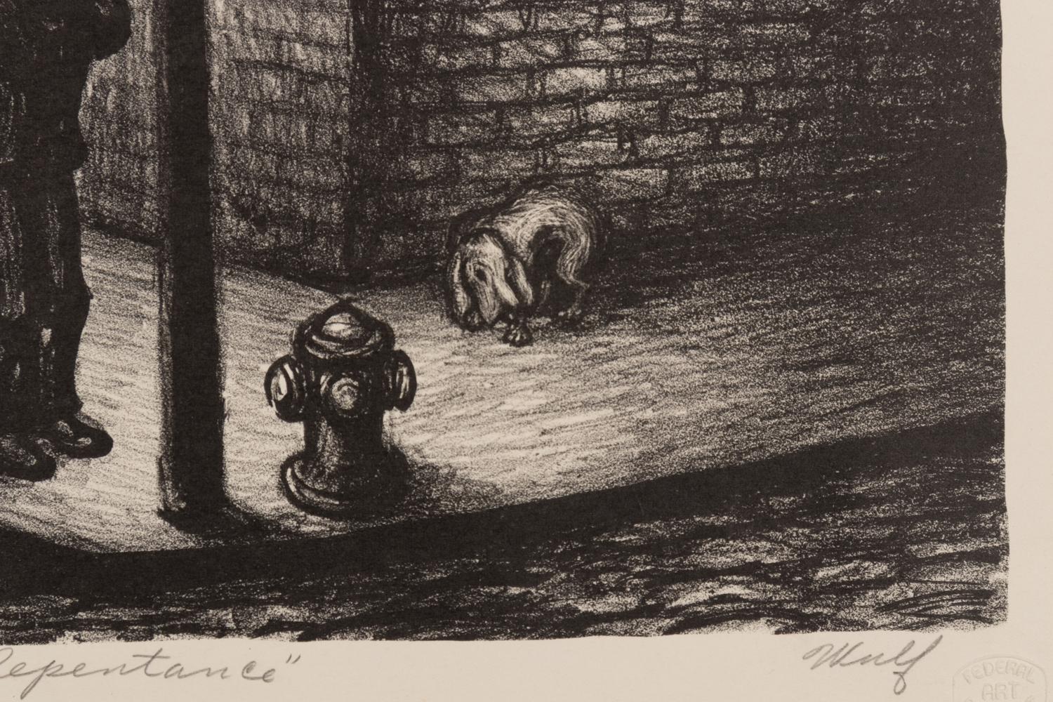 A group of four prints ( Call to Repentance; It is Wonderful; The Corner; Third Street Cafe )
