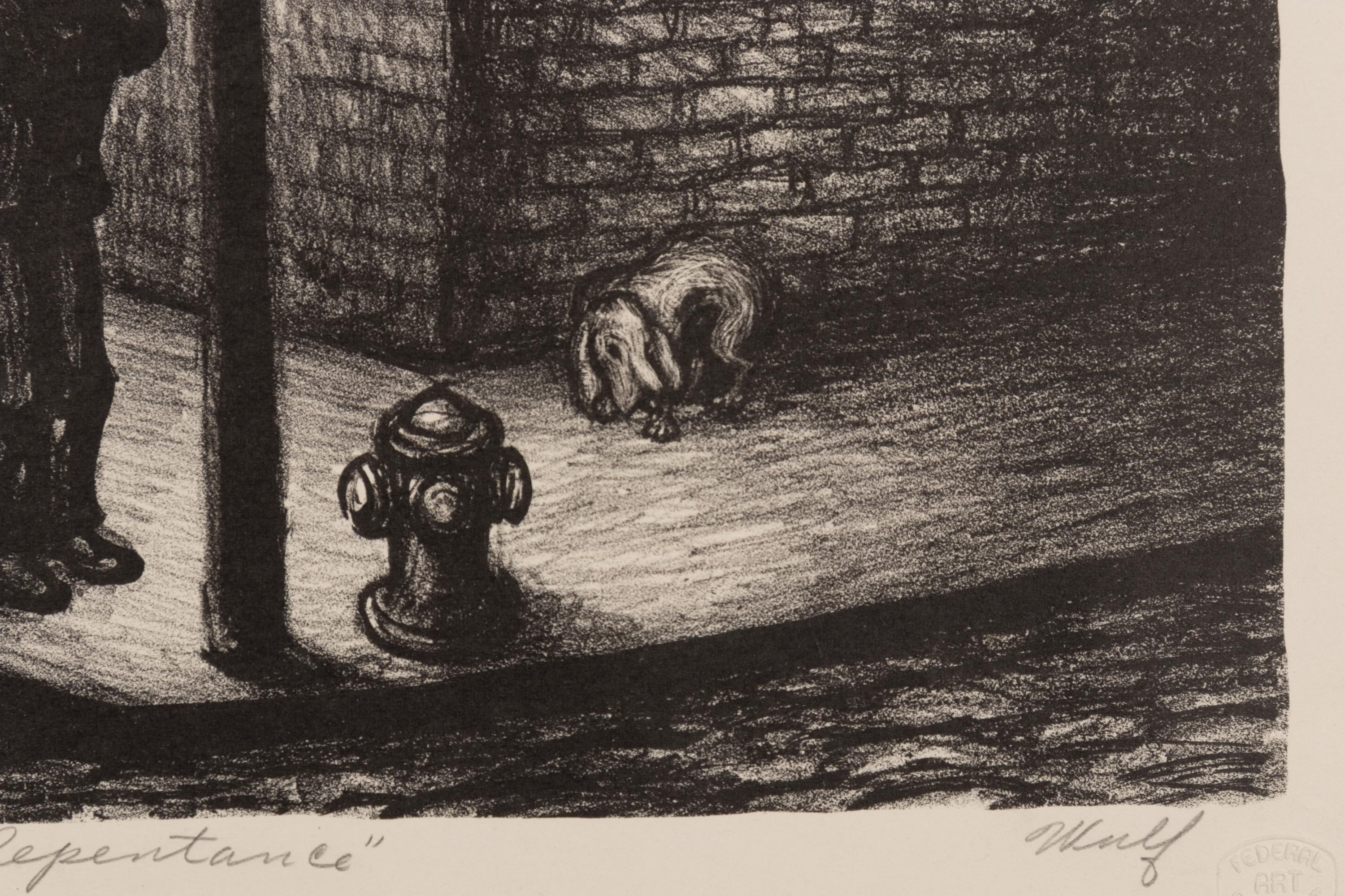 A group of four prints ( Call to Repentance; It is Wonderful; The Corner; Third Street Cafe )